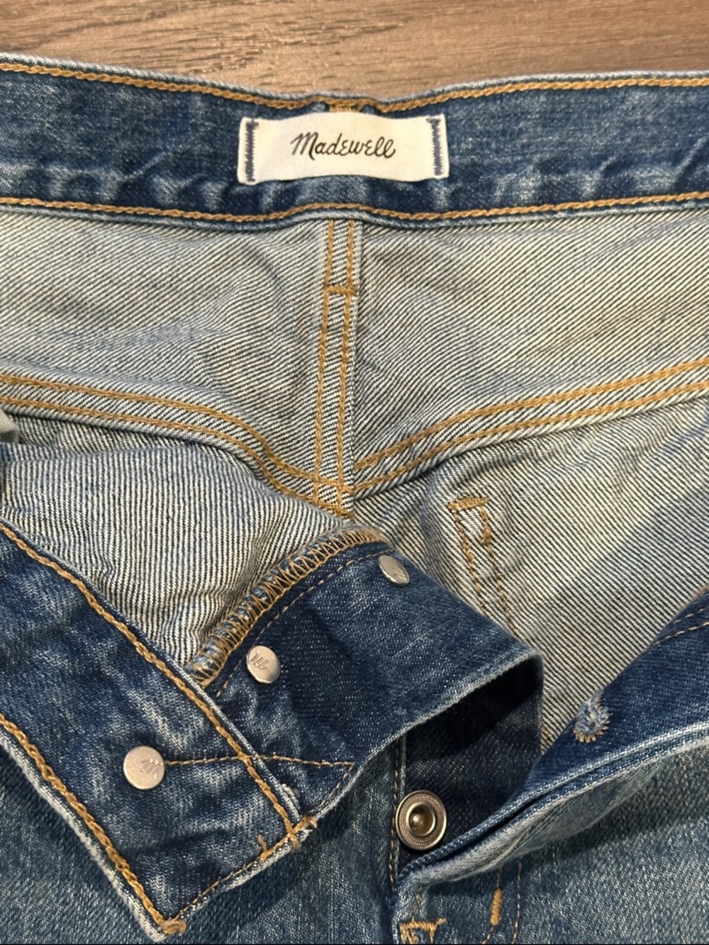 Madewell Blue Low-Slung Baggy Wide-Leg Jeans - Picture 2 of 5
